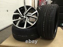 19 VW Golf R Clubsport Style Black Polished Alloy Wheels & Tyres Leon Caddy Gti