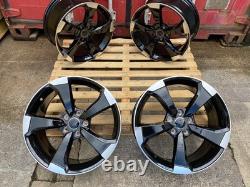 19 VW TTRS Style Alloy Wheels Gloss Black Golf MK5 MK6 MK7 MK7.5