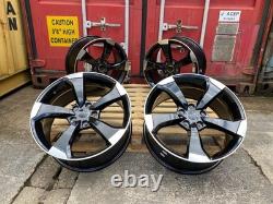 19 VW TTRS Style Alloy Wheels Gloss Black Golf MK5 MK6 MK7 MK7.5
