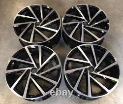 19 Volkswagen Speilberg Style Alloy Wheels Black Polished VW Audi Skoda Seat