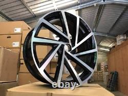 19 Volkswagen Speilberg Style Alloy Wheels Black Polished VW Audi Skoda Seat