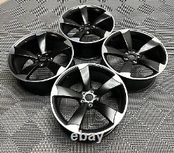 19 X4 TTRS RS3 Style Alloy Wheels Satin Black Polished Audi A4 A6 A8 5x112