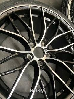 19'' inch BMW 3 & 4 Series Alloy Wheels D SPOKE Style 405M Sport & New Tyre X4