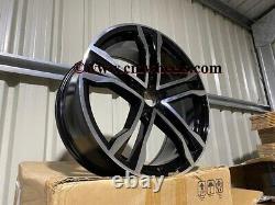 19 x4 2020 SQ8 Style Alloy Wheels Gloss Black Machined VW Golf MK5 MK6 MK7
