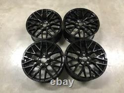 19 x4 Audi R8 V10 Style Alloy Wheels Gloss Black VW Golf MK5 MK6 MK7 MK7.5