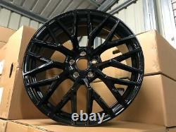 19 x4 Audi R8 V10 Style Alloy Wheels Gloss Black VW Golf MK5 MK6 MK7 MK7.5