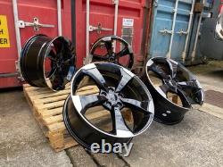 19 x4 New 2023 TTRS Style Alloy Wheels Gloss Black Audi A3 S3 RS3 A4 S4 A6 S6