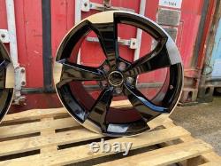 19 x4 New 2023 TTRS Style Alloy Wheels Gloss Black Audi A3 S3 RS3 A4 S4 A6 S6