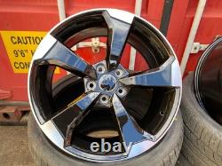 19 x4 New 2023 TTRS Style Alloy Wheels + Tyres Gloss Black Audi A3 S3 RS3 A4 S4
