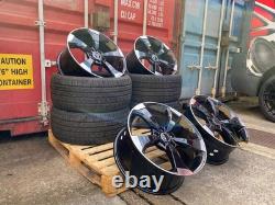 19 x4 New 2023 TTRS Style Alloy Wheels + Tyres Gloss Black Audi A3 S3 RS3 A4 S4