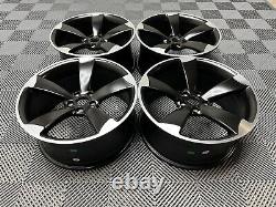 19 x4 New TTRS Style Alloy Wheels Satin Black Machined Audi A4 A6 5x112