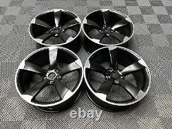 19 x4 New TTRS Style Alloy Wheels Satin Black Machined Audi A4 A6 5x112