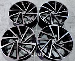 19 x4 VW Spielberg Style Alloy Wheels Gloss Black VW Golf MK5 MK6 MK7 MK8