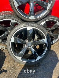 2008+ Audi A3 19 Rotor Style Alloy Wheel Set In Black With Tyres Aftermarket