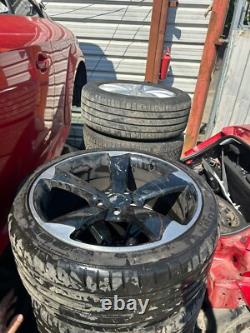 2008+ Audi A3 19 Rotor Style Alloy Wheel Set In Black With Tyres Aftermarket