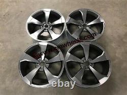 20 2019 RS3 TTRS Rotor Style Alloy Wheels Gun Metal Machined Audi A4 A5 A6 A7