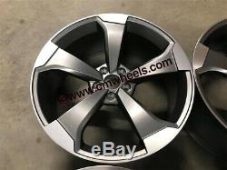 20 2019 RS3 TTRS Rotor Style Alloy Wheels Gun Metal Polished Audi A4 A6 A8