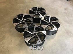 20 2020 RS5 Style Alloy Wheels Gloss Black Machined Audi A4 A5 A6 A7 A8 5x112