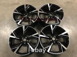 20 2020 RS6 Performance Style Alloy Wheels Black Machined Audi A4 A6 A8 5x112