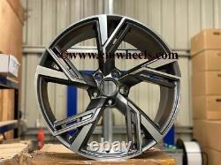 20 2020 RS6 Performance Style Alloy Wheels Satin Gun Metal Audi A5 A7 S5 S7 RS5