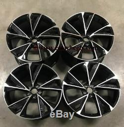 20 2020 RS7 Performance Style Alloy Wheels Black Machined Audi A4 A6 A8 5x112