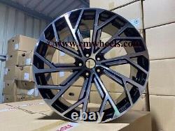 20 2022 S8 Style Alloy Wheels Black Polished Audi A4 A5 A6 A7 A8 Q5 Q7