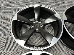 20 4x TTRS Rotor DEEP CONCAVE Style Alloy Wheels Satin Black Audi A5 A7 S5