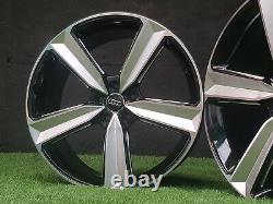 20 AUDI Style (5x112) ALLOY WHEELS (9J/ET35) Audi A4 A5 A6 A7 A8 (BLACK-MILLED)