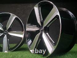 20 AUDI Style (5x112) ALLOY WHEELS (9J/ET35) Audi A4 A5 A6 A7 A8 (BLACK-MILLED)