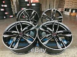 20 Audi RS6 Style Alloy Wheels Gloss Black Machined Audi A4 A5 A6 A7 A8 5x112 C