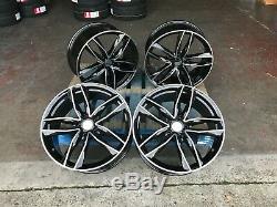 20 Audi RS6 Style Alloy Wheels Gloss Black Machined Audi A4 A5 A6 A7 A8 5x112 C