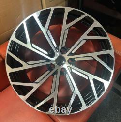 20 Audi S8 Style Alloy Wheels To Fit Audi A6 A7 A8 Et30 Black Machine Face