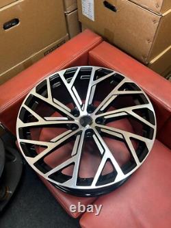 20 Audi S8 Style Alloy Wheels To Fit Audi A6 A7 A8 Et30 Black Machine Face