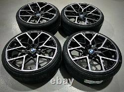 20 BMW 795M Style Alloy Wheels Gloss Black Machine Face With Tyres Non OEM