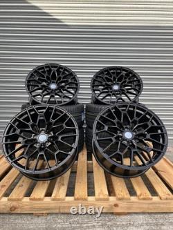 20 BMW 827m Style Gloss Black Alloy Wheels + Tyres Fits G20 G30 G22 5X112