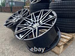 20 Black Polished bmw style alloy wheels 3/5/6/7 series m3 staggered + tyres