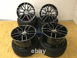 20'' Inch 405m Style Black Polished Alloy Wheels & Tyres Fits Bmw 3 4 5 6 Series