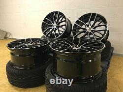 20'' Inch 405m Style Black Polished Alloy Wheels & Tyres Fits Bmw 3 4 5 6 Series