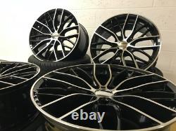 20'' Inch 405m Style Black Polished Alloy Wheels & Tyres Fits Bmw 3 4 5 6 Series