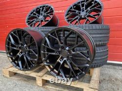20'' Inch 405m Style Black Xt1 Alloy Wheels & Tyres Fits Bmw 3 4 5 6 Series