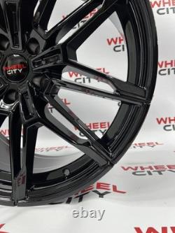 20 Inch BMW 825m Style Gloss Black Alloy Wheels 5x112 3 4 5 6 7 8 x3 x4 series