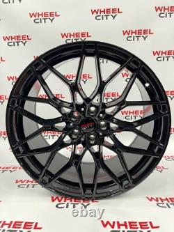 20-Inch BMW Style 4x Gloss Black Alloy Wheels -BMW Fitment 5x112 Staggered 1000m