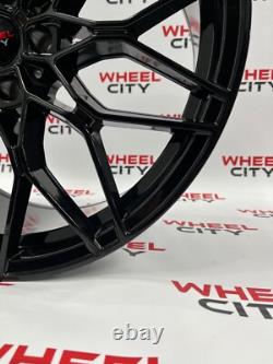 20-Inch BMW Style 4x Gloss Black Alloy Wheels -BMW Fitment 5x112 Staggered 1000m
