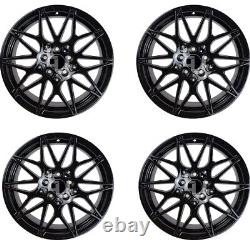 20'' Inch Competition 666m Style Blk Alloy Wheels & Tyres Fits Bmw 3/4 Series 4x