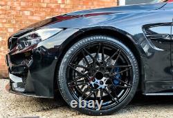 20'' Inch Competition 666m Style Blk Alloy Wheels & Tyres Fits Bmw 3/4 Series 4x