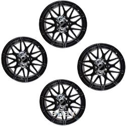 20'' Inch Competition 666m Style Blk Alloy Wheels & Tyres Fits Bmw 3/4 Series 4x