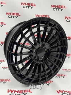 20 Inch Mercedes Maybach Twist Style Alloy Wheels Gloss Black Staggered 5x112