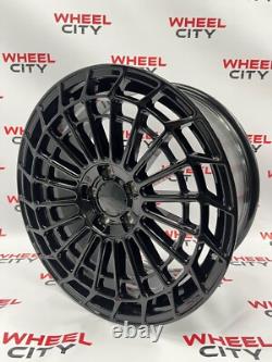 20 Inch Mercedes Maybach Twist Style Alloy Wheels Gloss Black Staggered 5x112