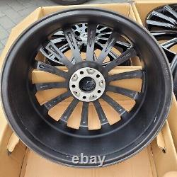 20'' Mercedes AMG Turbine Style Alloy Wheels Gloss Black C E S Class Staggered 4