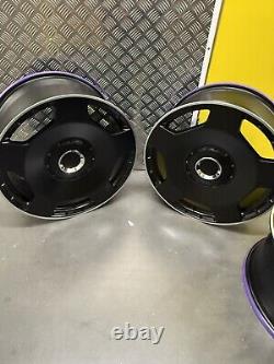 20'' Mercedes Benz Style Alloy Wheels C E S ML R Glc Class Staggered Black Pol